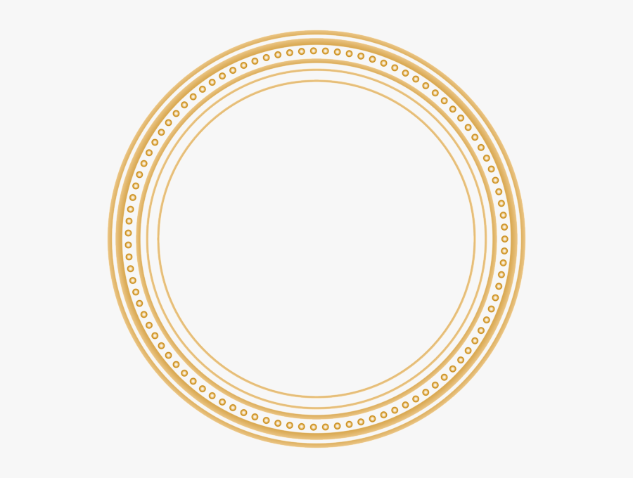 Gold Circle Frame Png, Transparent Clipart