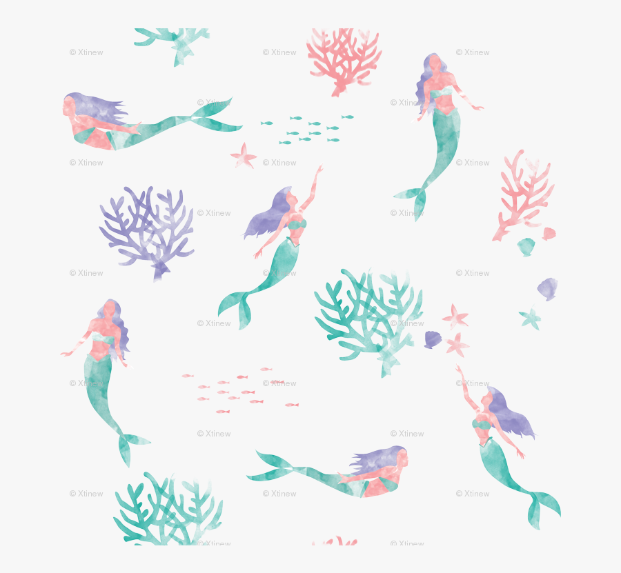 Transparent Mermaid Png Images - Watercolor Mermaid Png Transparent, Transparent Clipart