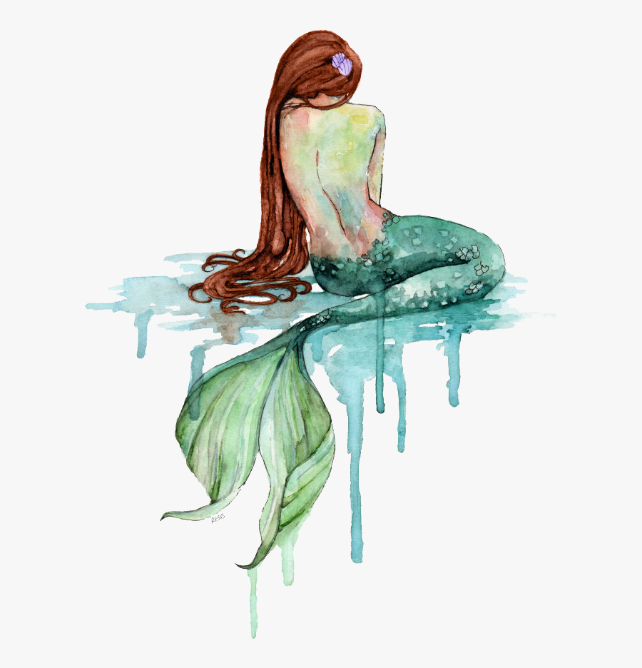 Mermaid Watercolor Painting Art Drawing - Watercolor Mermaid, Transparent Clipart