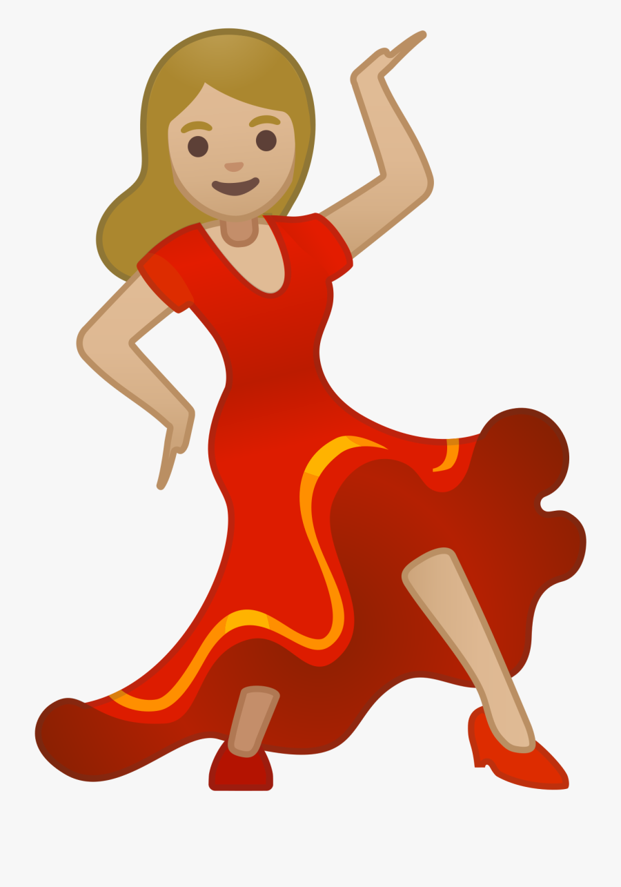 Hd Whatsapp Dancing Girl - Whatsapp Emoji Dancing Girl, Transparent Clipart