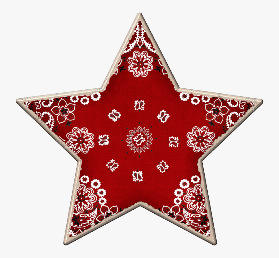 Red Cowboy Star Clip Art, Transparent Clipart