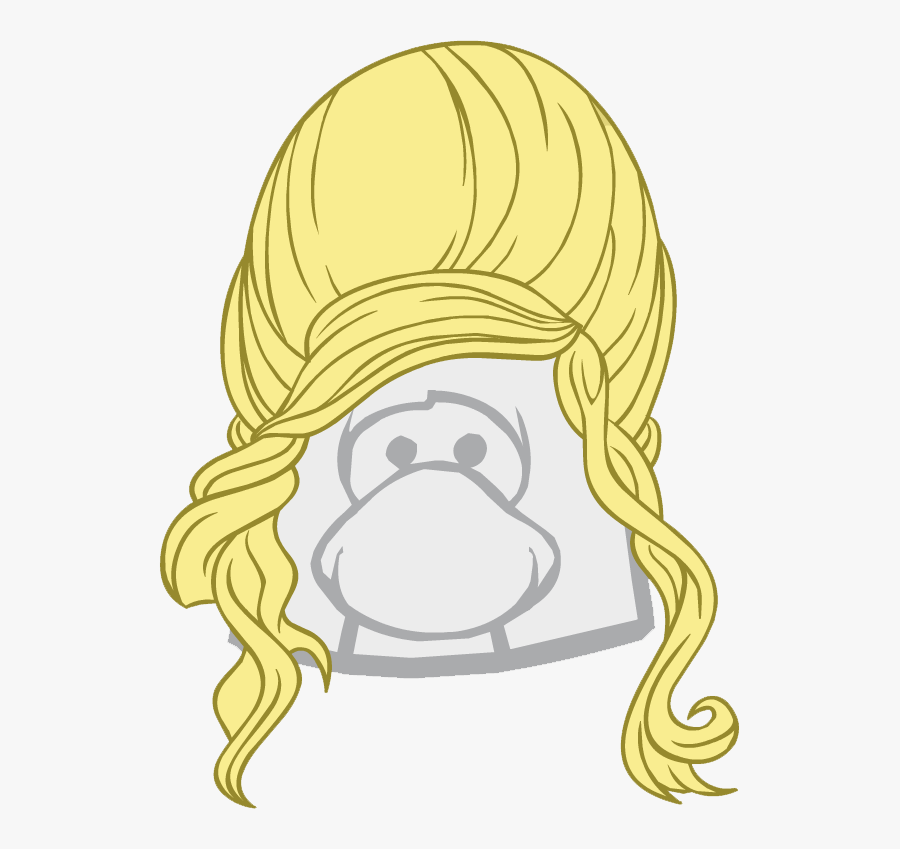 The Blonde Beehive - Club Penguin Side Ponytail, Transparent Clipart