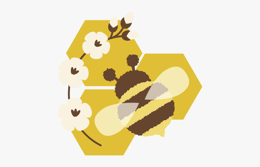 Flower And Bee Logo, Transparent Clipart