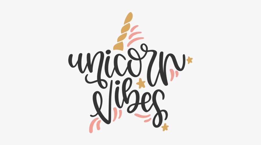 Unicorn Vibes, Transparent Clipart