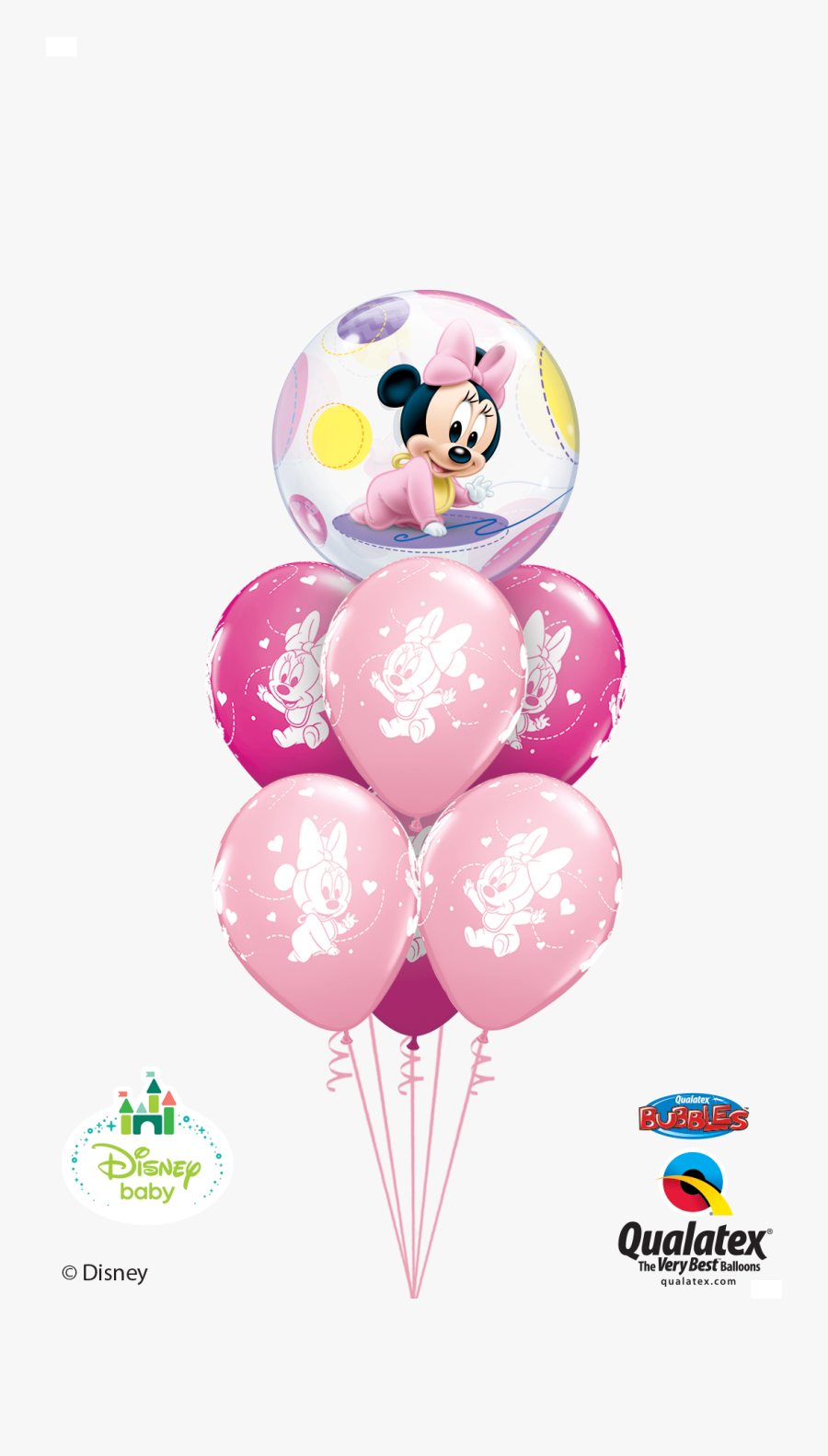 Minnie Mouse 1st Birthday Png - Birthday Pink Balloons Png, Transparent Clipart