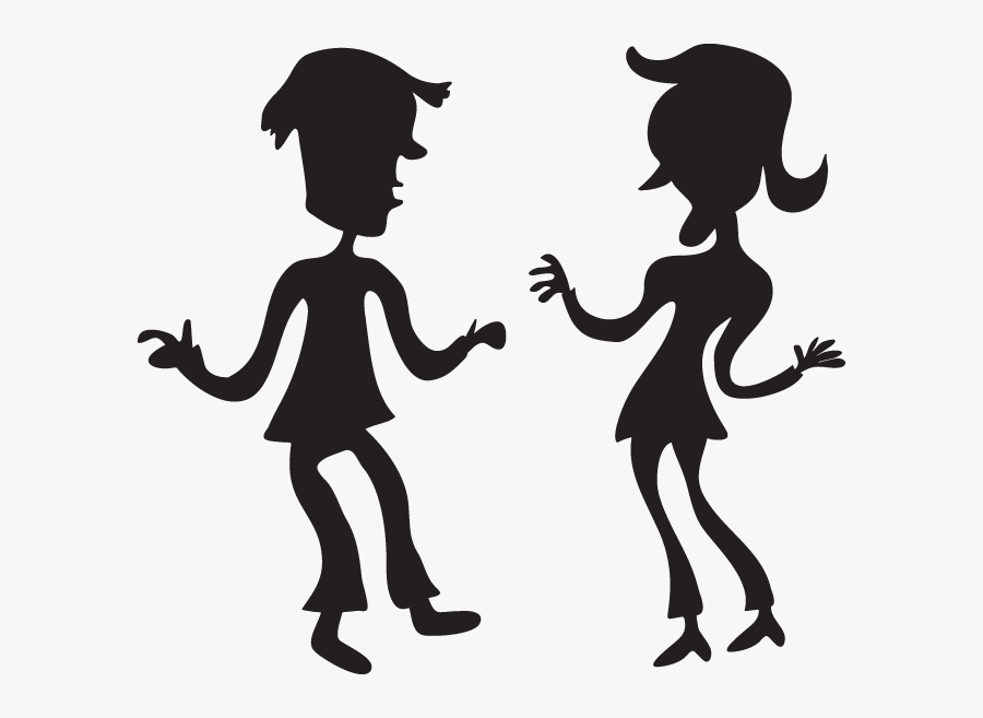 Silhouette Man Woman Cartoon, Transparent Clipart