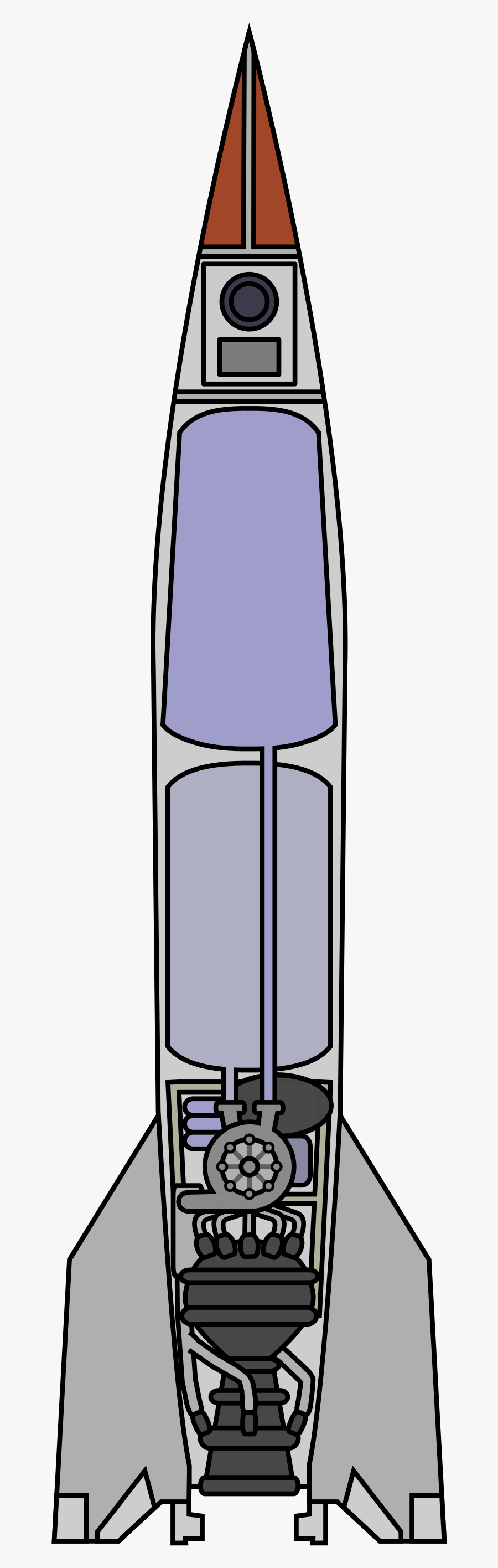 Clipart Rocket Rocket Engine - Rocket Diagram Without Labels, Transparent Clipart