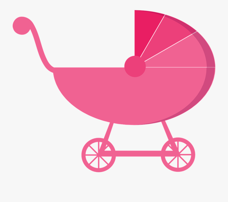 Pink, Baby, Girl, Child, Cute, Female, Family, Kid - Kereta Baby Vector Png, Transparent Clipart