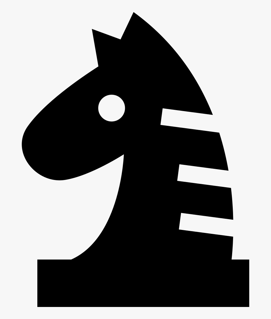 Knight Chess Piece With Horsehair Lines - Knight Piece Icon, Transparent Clipart