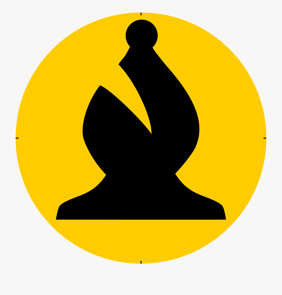 Chess Piece Symbol Black Bishop Alfil Negro Clip Arts - Chess Piece, Transparent Clipart