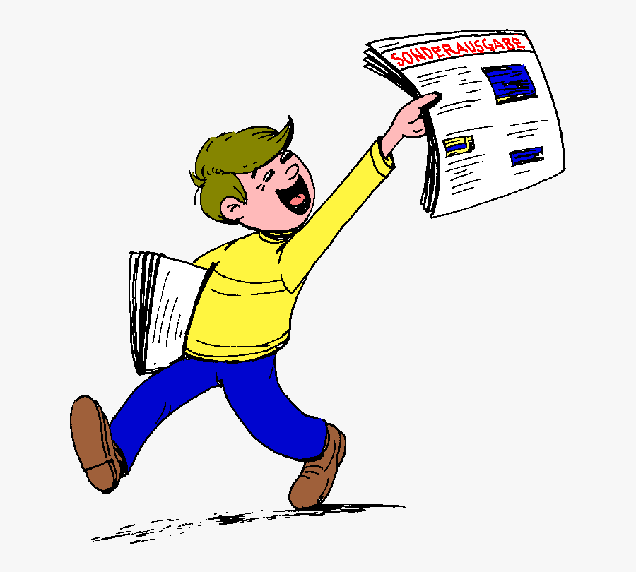 News Boy Animation Clipart , Png Download - Newsboy Animation, Transparent Clipart