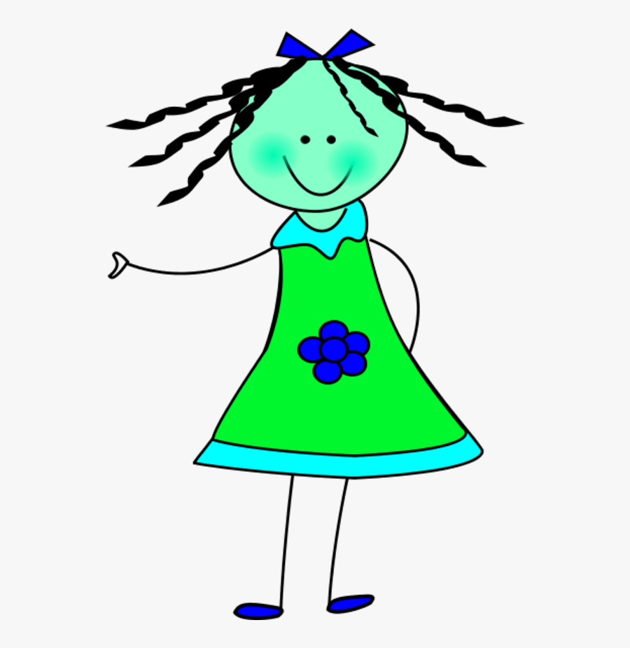Vector Clip Art - Girl Clipart Stick Figure, Transparent Clipart