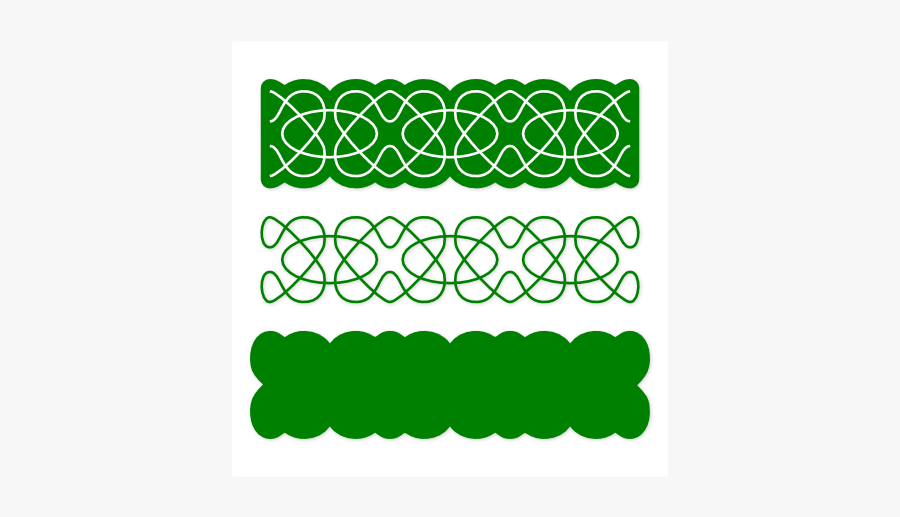 Green Single Line Borders, Transparent Clipart
