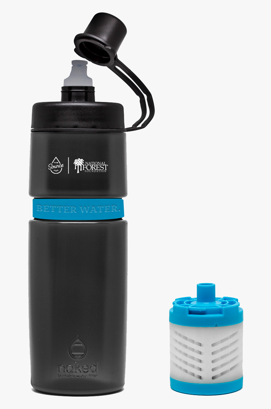 Transparent Naked Clipart - Water Bottle With Filter, Transparent Clipart