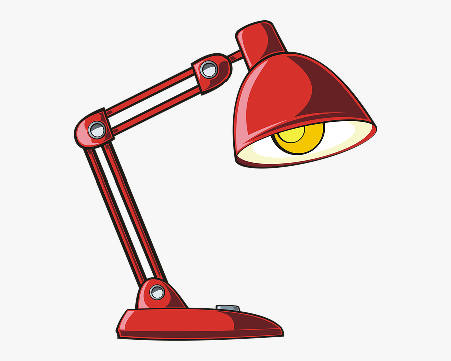 Lamp, Desk Lamp, Bulb, Lighting, Drawing, Graphics - Desk Lamp Drawing Png, Transparent Clipart