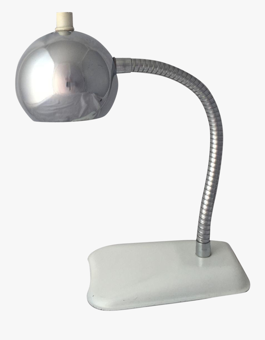 Vintage Chrome Gooseneck Desk Lamp Eye Ball Mid Century - Lamp, Transparent Clipart