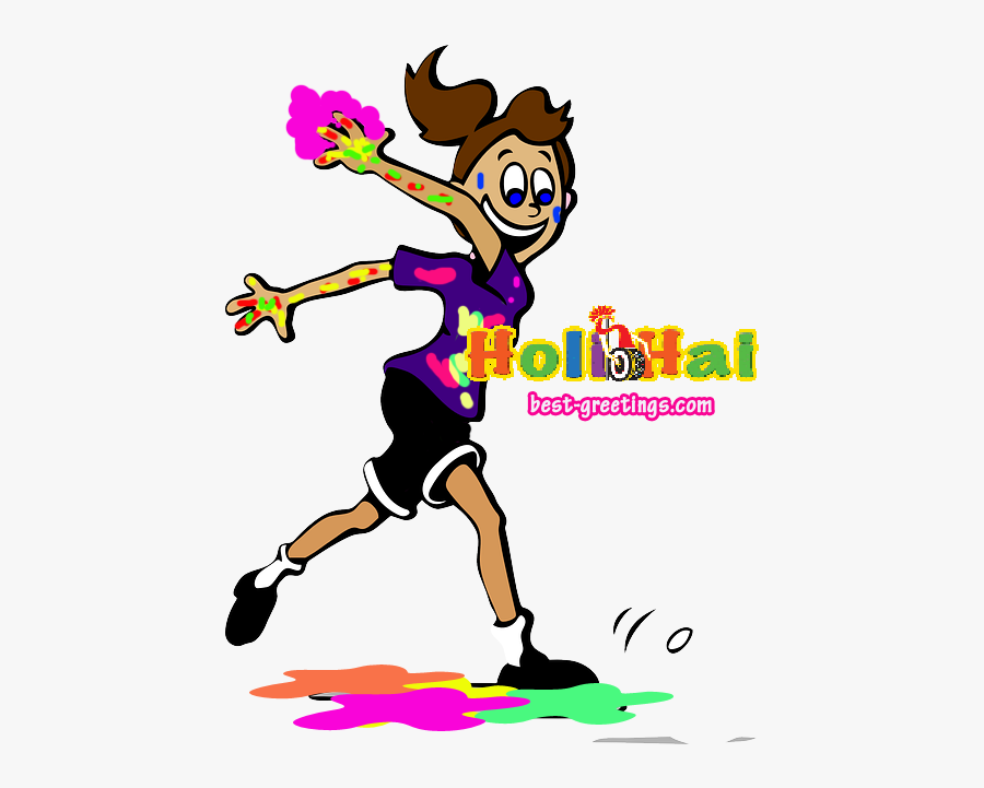 Happy Holi Clipart , Png Download - Girl Playing Soccer Clipart, Transparent Clipart