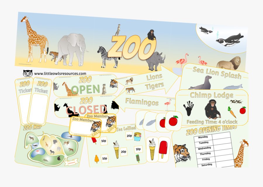 Zoo Role Play Pack Cover, Transparent Clipart