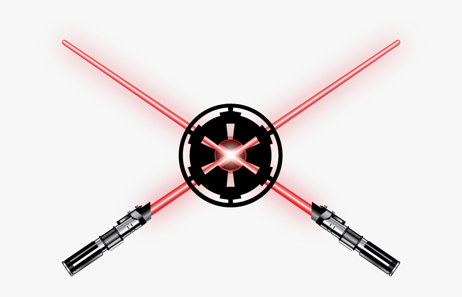 Anakin Skywalker Lightsaber Star Wars Galactic Empire - Star Wars Crossed Red Lightsaber, Transparent Clipart