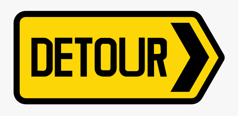Detour Sign Clip Art - Net, Transparent Clipart
