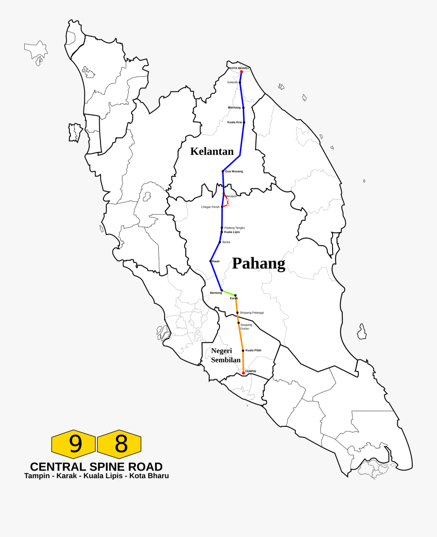 Central Spine Road, Malaysia Clip Arts - Tour Of Peninsular 2019, Transparent Clipart