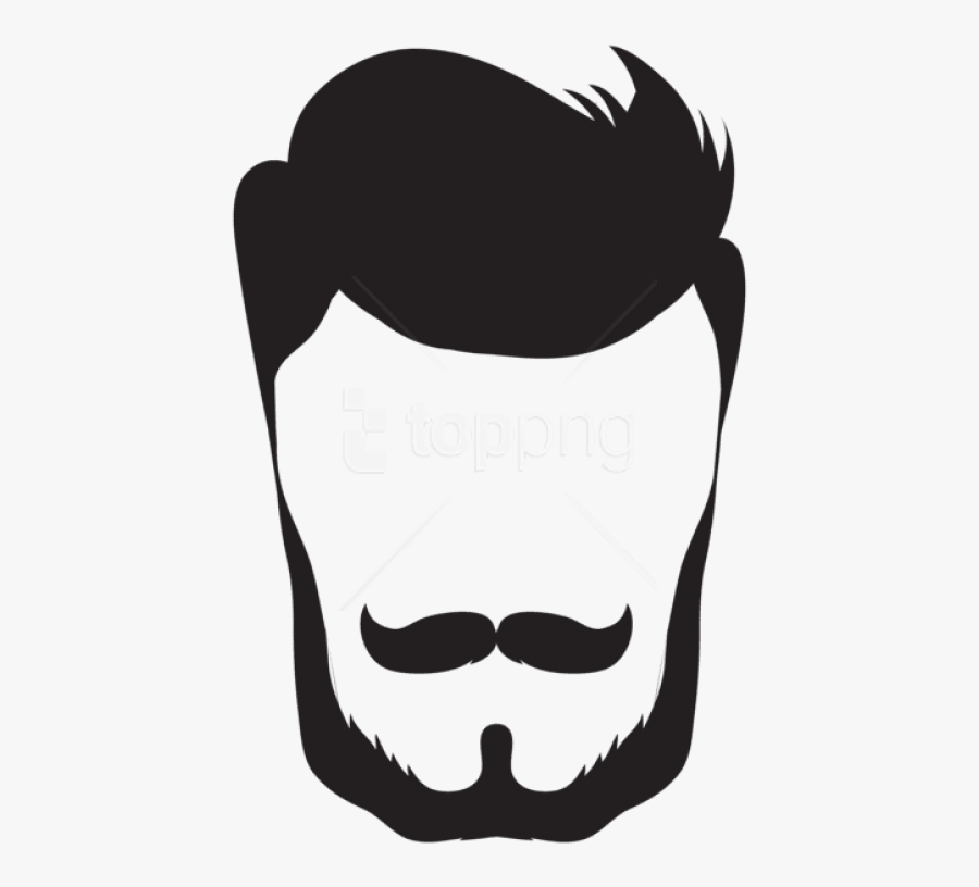 Mustache Clip Art Hipster - Beard And Hair Clipart, Transparent Clipart