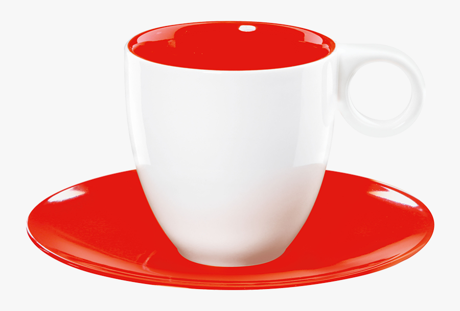 Cups Clipart Cup Saucer - Cup And Saucer Red Colour, Transparent Clipart