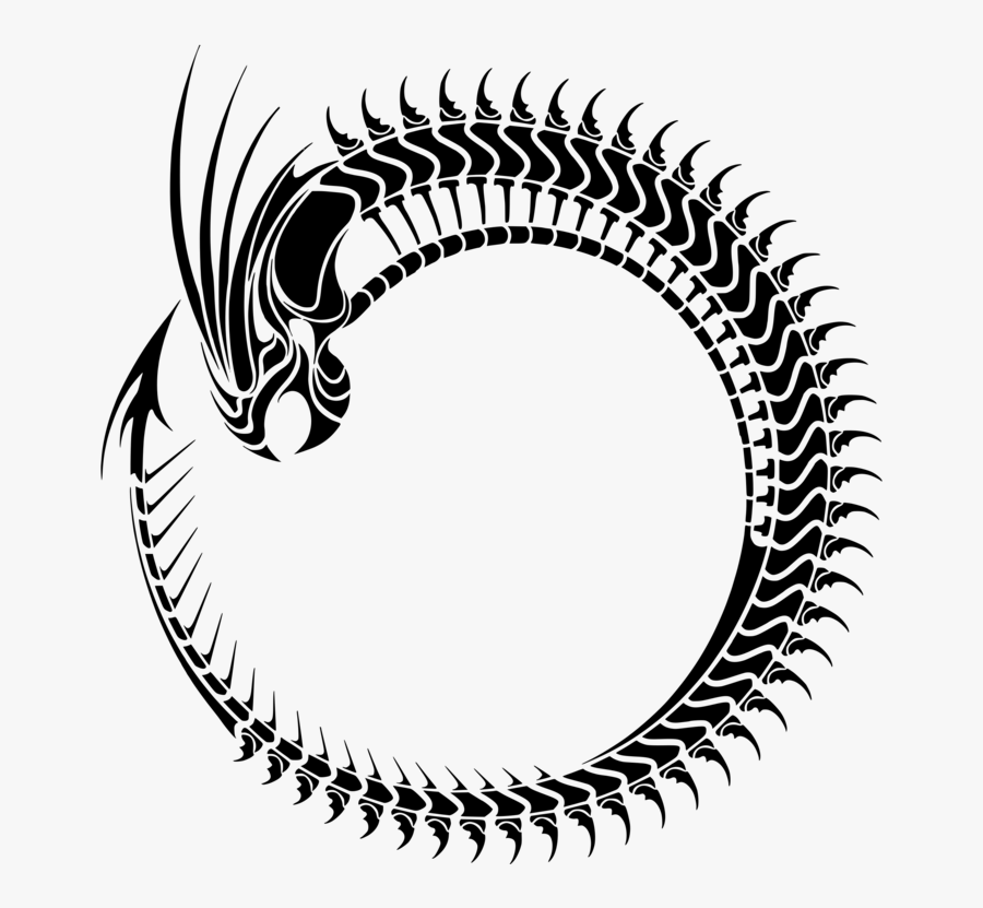 Line Art,eye,neck - Dragon Tribal Tattoo Design, Transparent Clipart