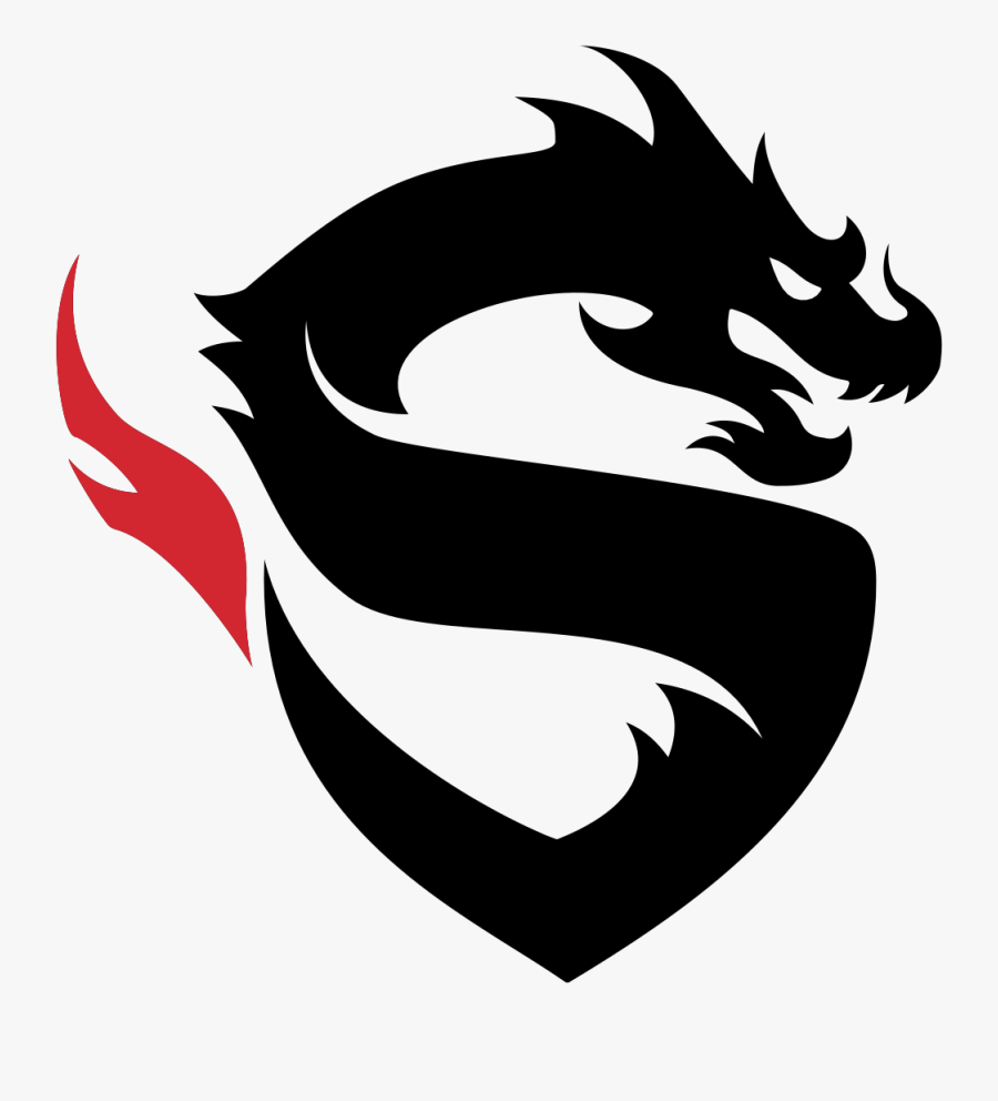 Dragon Clip Symbol - Shanghai Dragons Overwatch Logo, Transparent Clipart