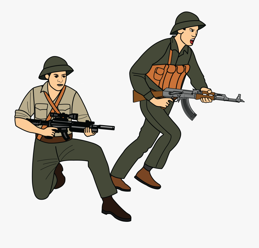 Vietnam War Soldiers Cartoon, Transparent Clipart