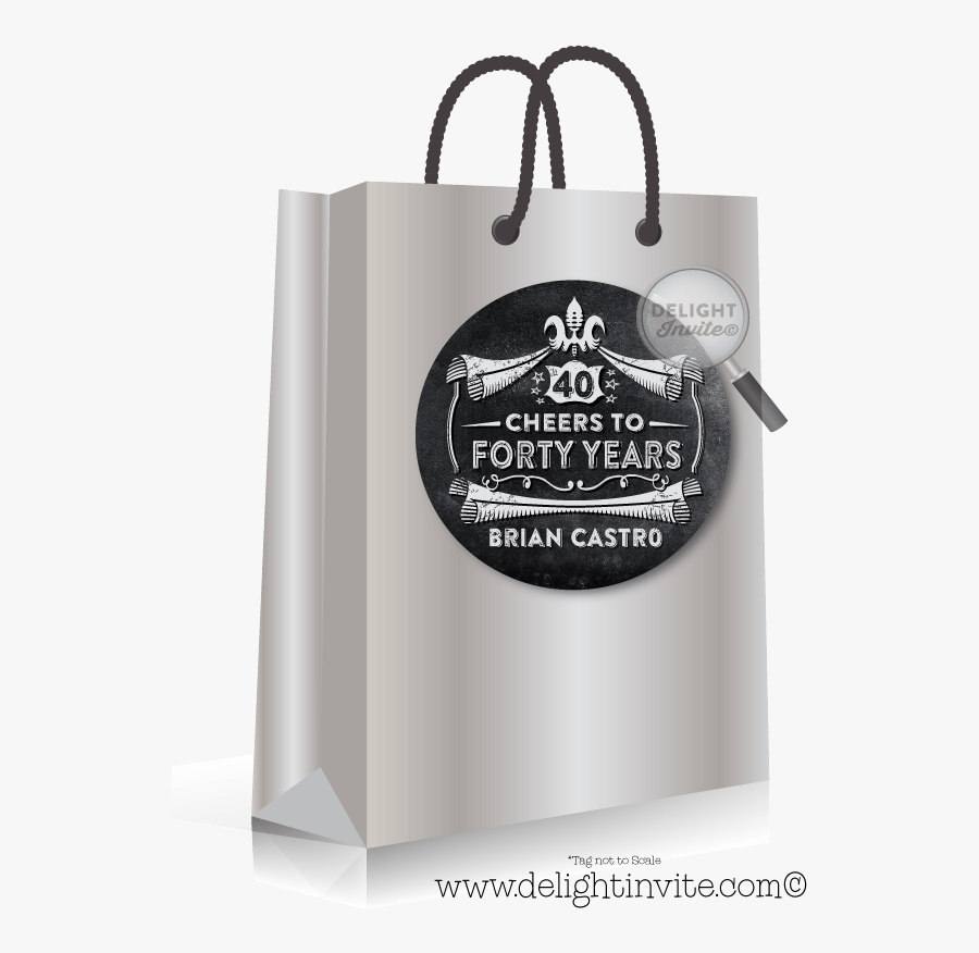 Transparent 40th Birthday Png - Tote Bag, Transparent Clipart