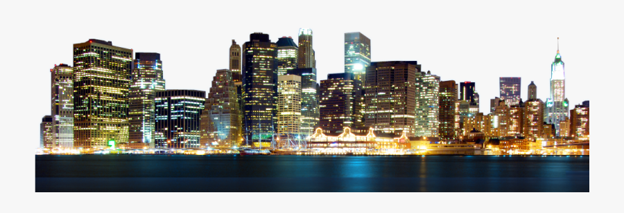 Transparent New York City Skyline Png - Night City Skyline Transparent, Transparent Clipart
