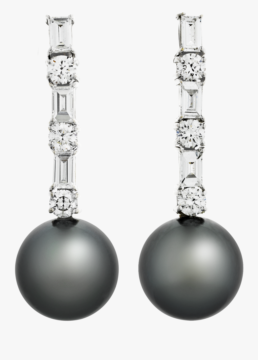 Tahitian Black Pearl Earrings Jewelry M S Rau Antiques - Earrings, Transparent Clipart