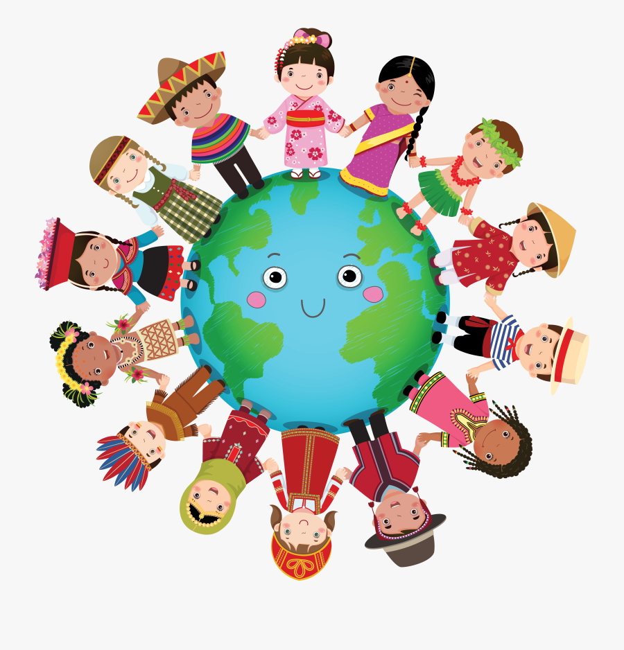 Transparent Elementary School Assembly Clipart - Multicultural Kids Clipart, Transparent Clipart