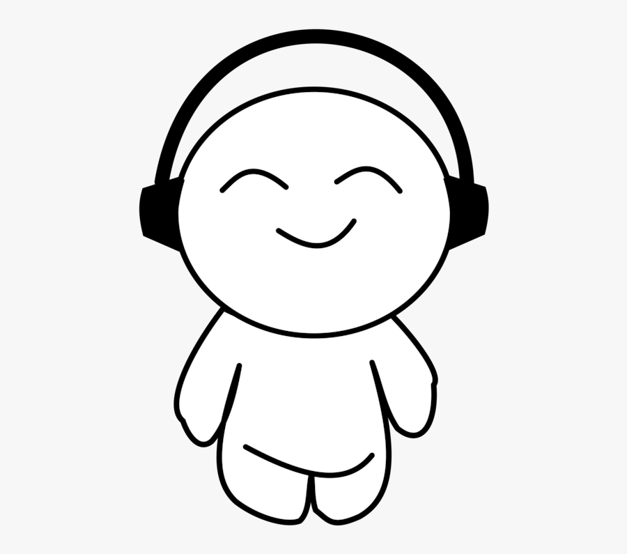 Emotion,monochrome Photography,happiness - Music Cartoon Black And White, Transparent Clipart