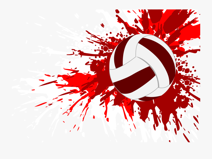 Volleyball Graphics - Volleyball Background Design Png, Transparent Clipart