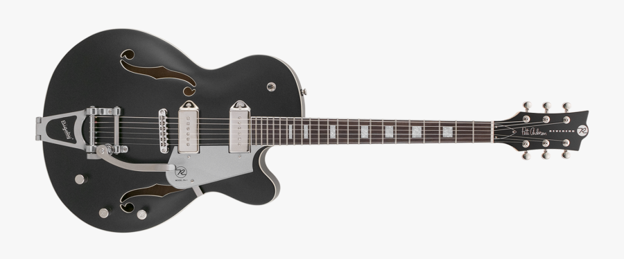 Transparent Guitar Black And White Png - Esp E Ii Eclipse Bb, Transparent Clipart