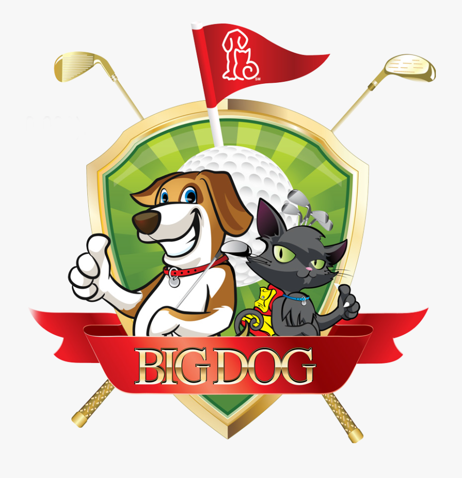 Big Dog Logo - Golf Dog Cartoon, Transparent Clipart