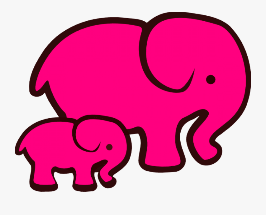 Elephants Mom And Baby Clipart - Mom Elephant And Baby Clipart, Transparent Clipart