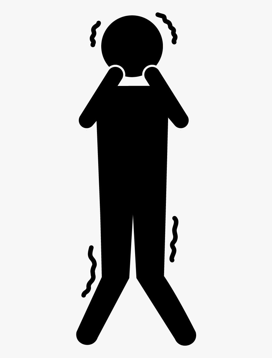 Silhouette Homo Sapiens Job Hunting - 震える シルエット, Transparent Clipart
