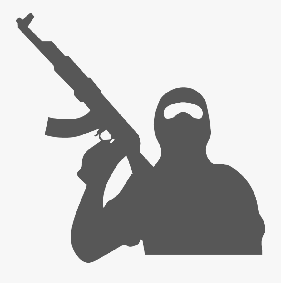 Silhouette Terrorism Black - Terror Clipart Png, Transparent Clipart