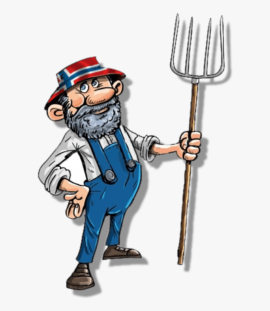 Clip Art Norway Stereotype - Pitchfork Farmer, Transparent Clipart