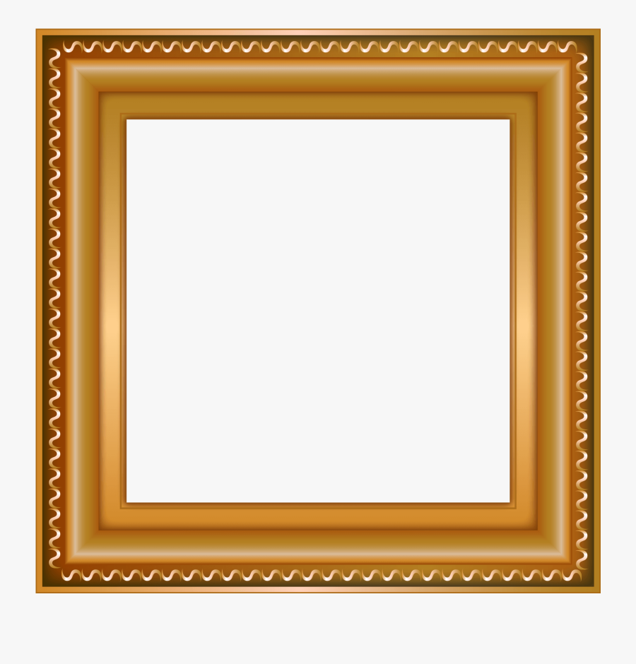 Transparent Golden Picture Frame Png - Square Objects, Transparent Clipart