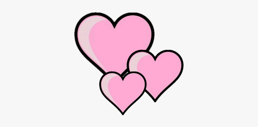 #hearts #pink #3 #3hearts #love #love Yourself - Heart, Transparent Clipart