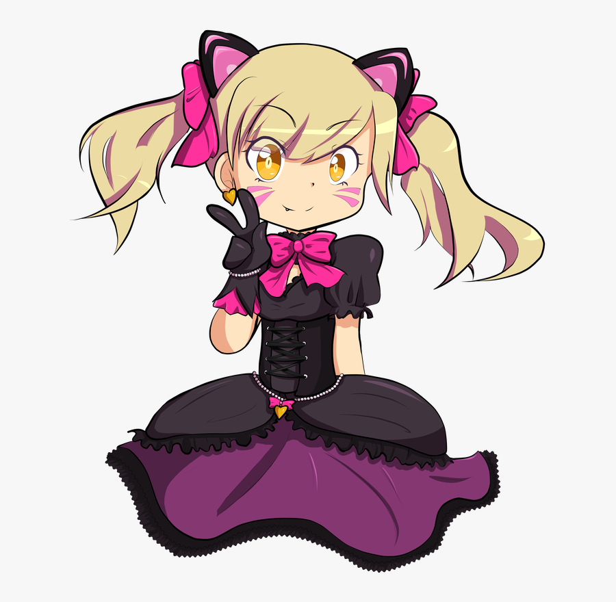 Black Cat D Va - Cartoon, Transparent Clipart