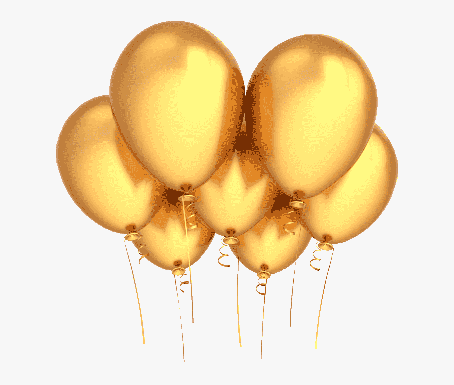 Graphic Black And White Download Celebration Transparent - Transparent Background Golden Balloons Png, Transparent Clipart