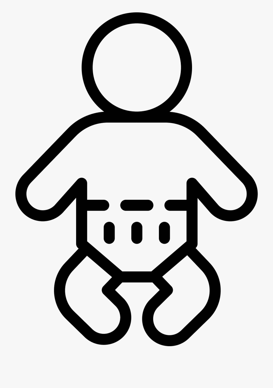 It Is A Icon Of A Baby Wearing A Diaper, Transparent Clipart