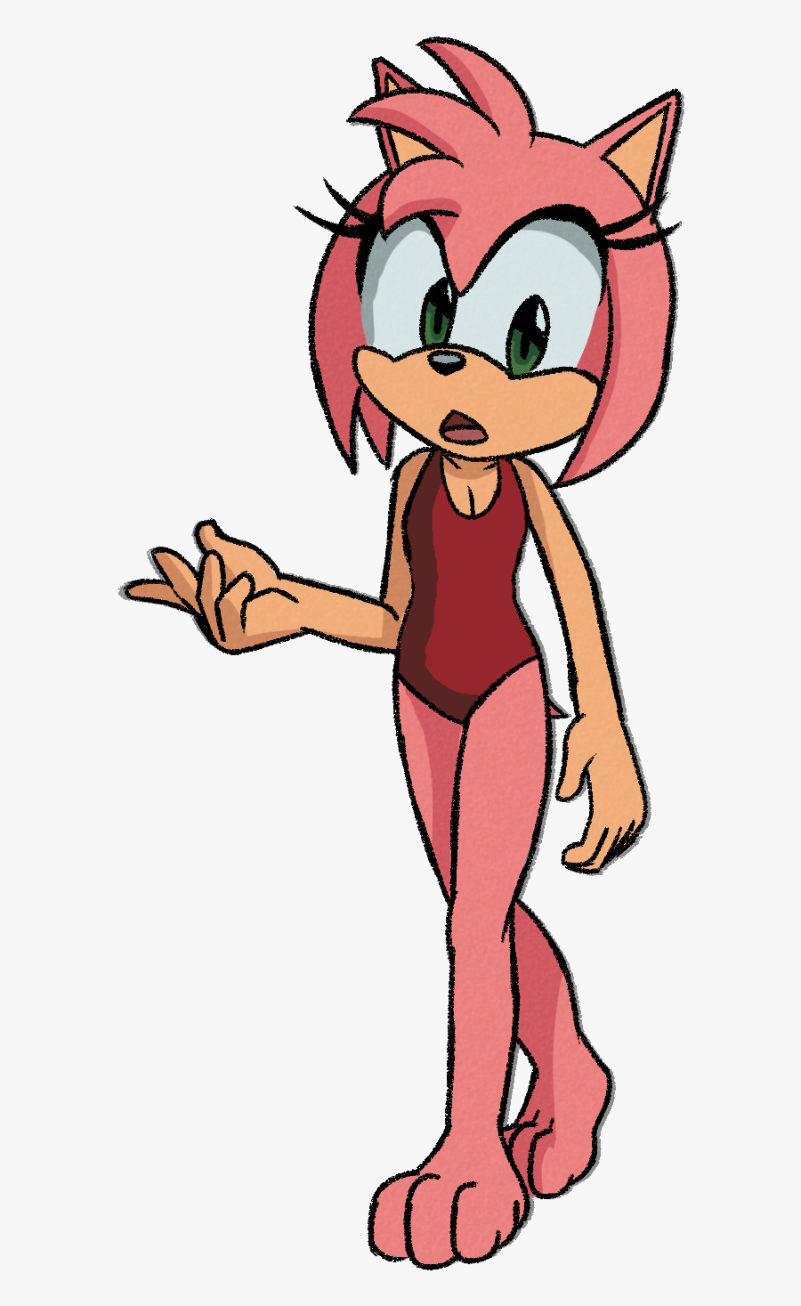 Sonic Amy Rose Swimsuit, Transparent Clipart