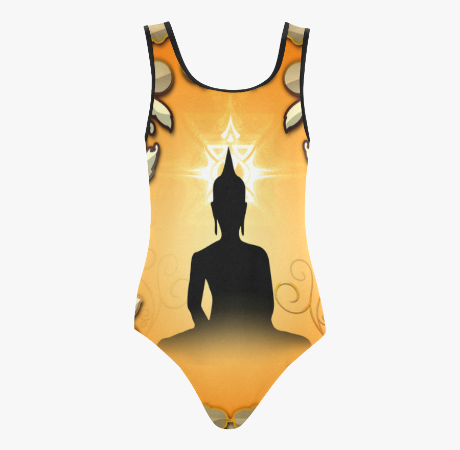 Buddha Vest One Piece Swimsuit - Buddha Silhouette, Transparent Clipart