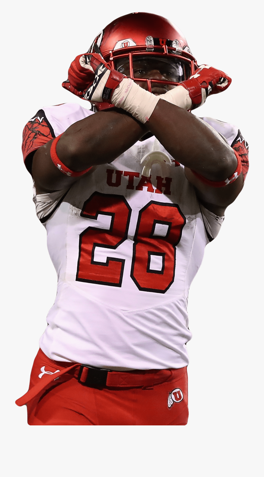 Utah Player 28 Joe Williams - Transparent Football Player Utah, Transparent Clipart